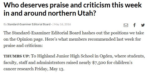 Standard Examiner 2016